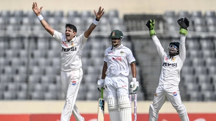 First Test: Pakistan’s openers race past 50 after Abbas’ five-wicket haul limits Bangladesh to 413.