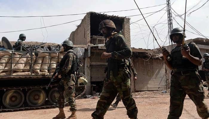 Five soldiers were martyred and seven terrorists were killed during an operation in Barkhan.