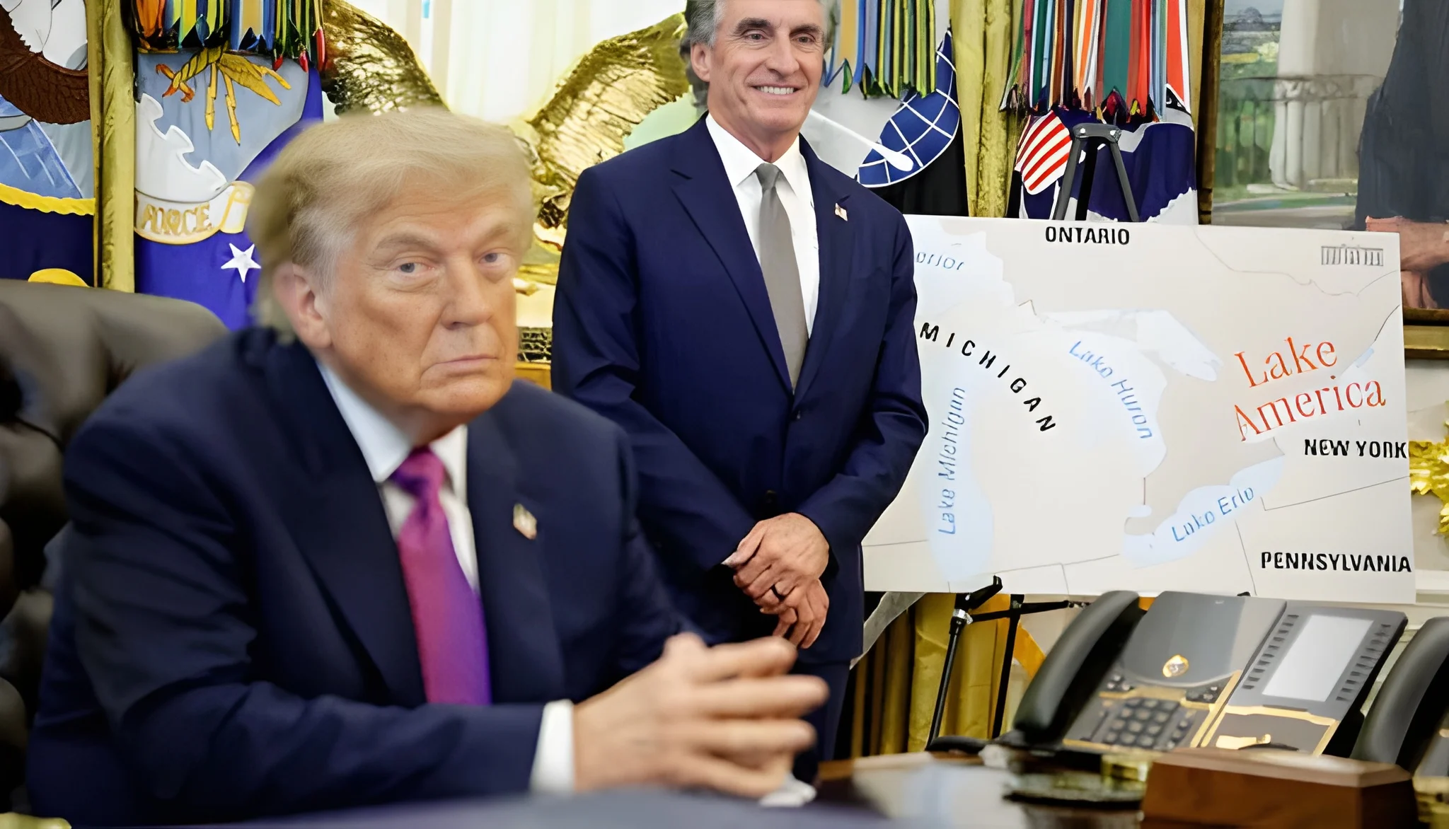 Trump Renames Lake Ontario ‘Lake America’, Floats New Names for Atlantic, Pacific