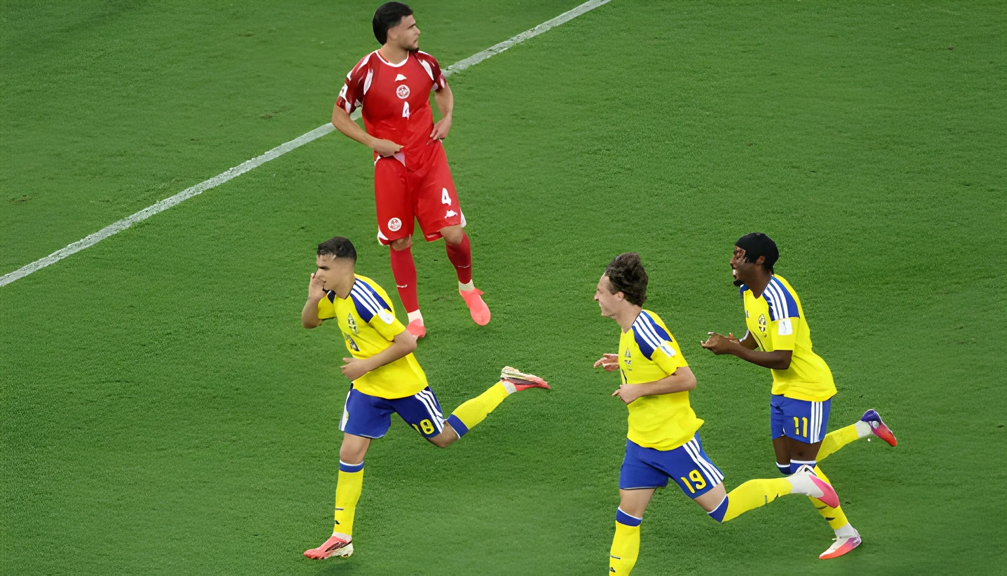 Sweden cruise to emphatic 5-1 victory over Tunisia in opener
