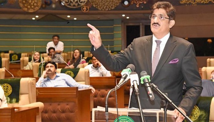 sindh-cm-presents-rs1-218-trillion-tax-free-budget-amid-rumpus