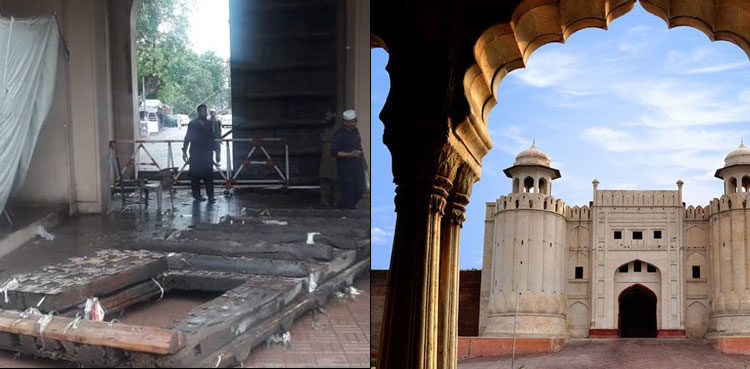 lahore-forts-entrance-gate-collapses-after-heavy-rain