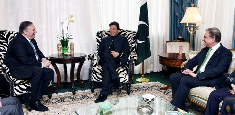 pm-imran-khan-us-secretary-of-state-pompeo-discuss-matters-of-mutual-interest