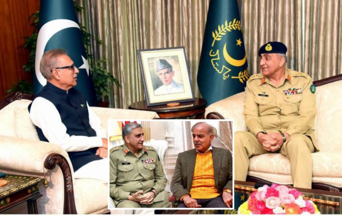 coas-qamar-bajwa-pays-farewell-calls-on-president-arif-alvi-pm-shehbaz-sharif
